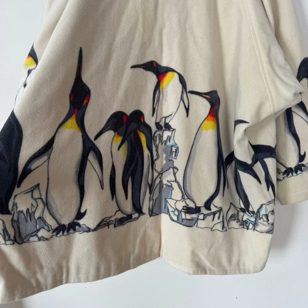 Rare Vintage 90s Nicole Miller Penquin Boiled Wool Oversized Coat 1XL Sample - Picture 7 of 12
